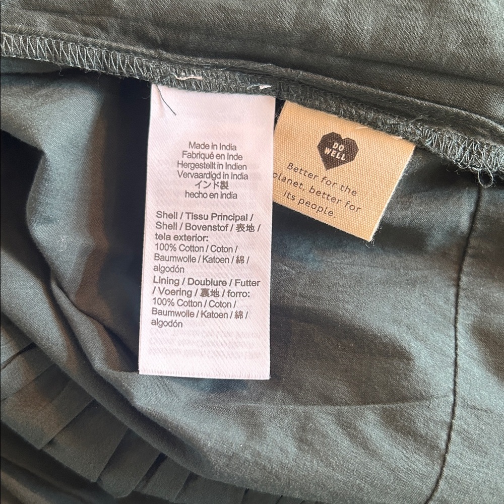 Madewell Crinkle Poplin Wrap Mini Dress in Dark Palm Green - Picture 7 of 13